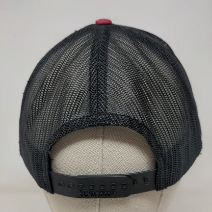 Dearybury Oil Gas Snapback Trucker Hat Red One Size Adjustable Mesh Back