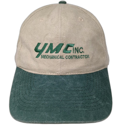 HeadShot Baseball Cap Beige Green One Size YMC Mechanical Contractor Hat