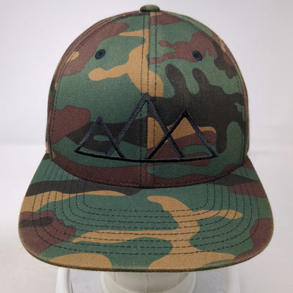 Yupoong Snapback Hat Green Black Brown One Size Western Collective Camo Mountain