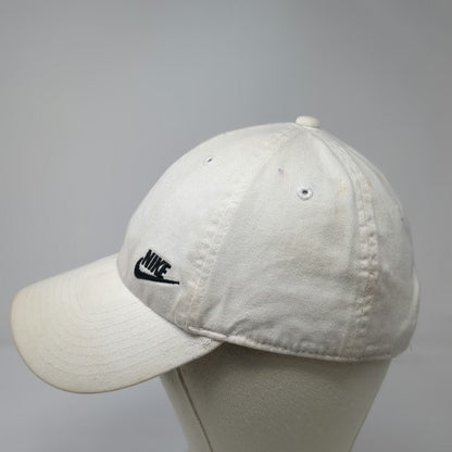 Nike Baseball Cap White One Size Heritage86 Slideback Swoosh Logo Cotton Hat