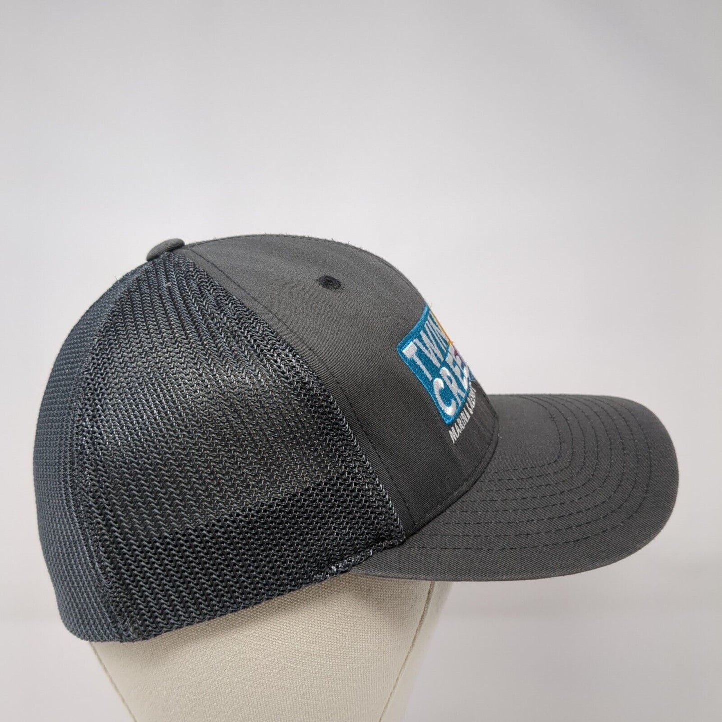 Twin Creeks Marina & Resort Fitted Mesh Back Trucker Hat Gray One Size