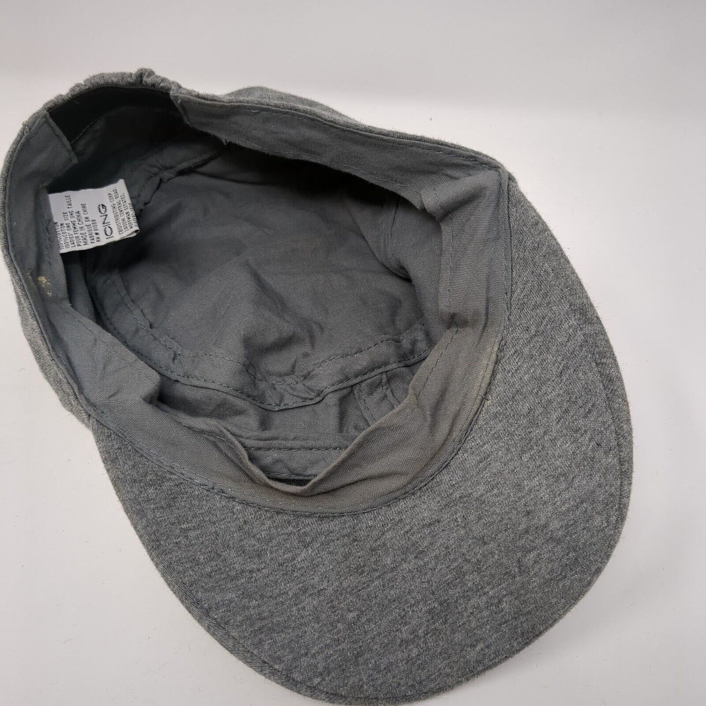 Icing Cadet Army Cap Gray One Size Stretch Lightweight Blank Cotton
