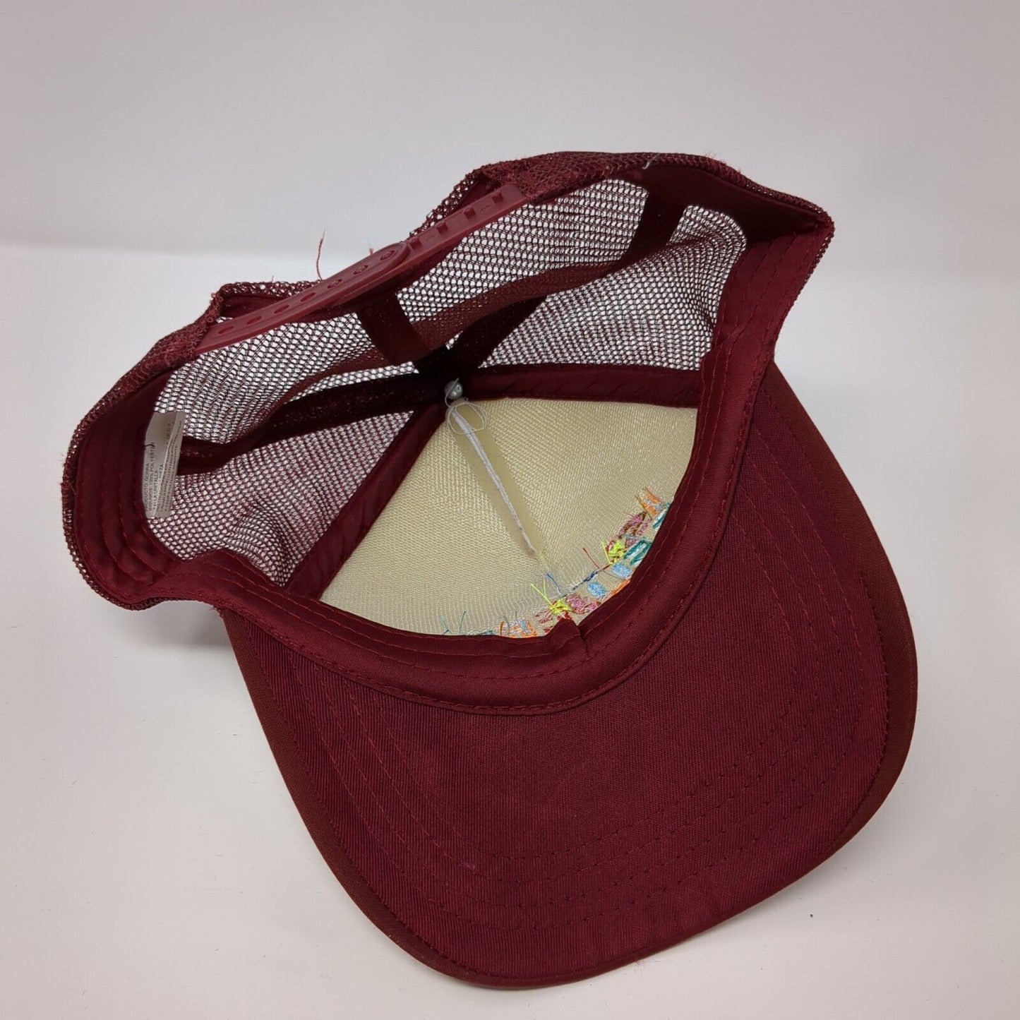 Isla Mujeres Snapback Trucker Hat Red OSFA Mesh Back Embroidered