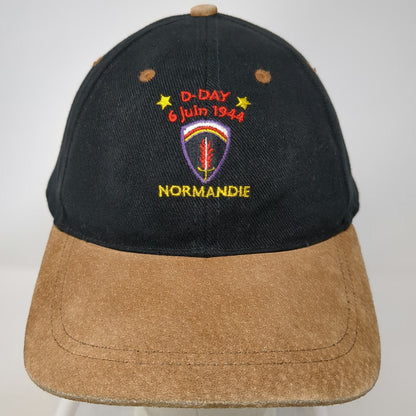 US Basic Baseball Cap Black One Size D-Day SHAEF Normandie Suede Brim Hat