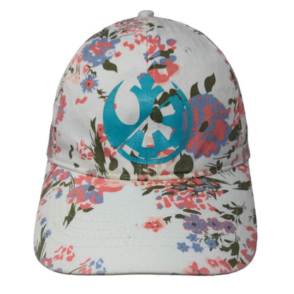 Unbranded Strapback Hat Multicolor OSFM Adjustable Floral Vented Holes 6 Panel