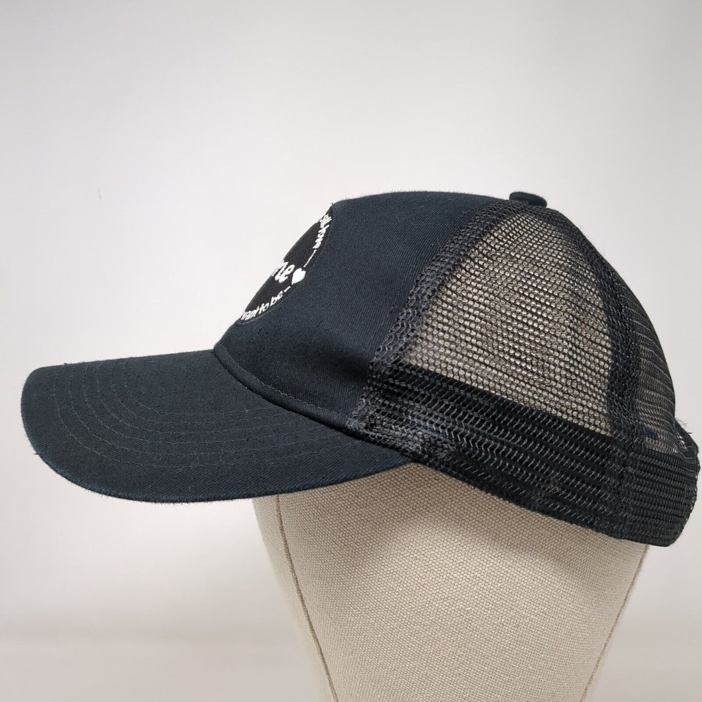 Empowering Self-Love Bb Me Strapback Trucker Hat Black OSFA Mesh Back