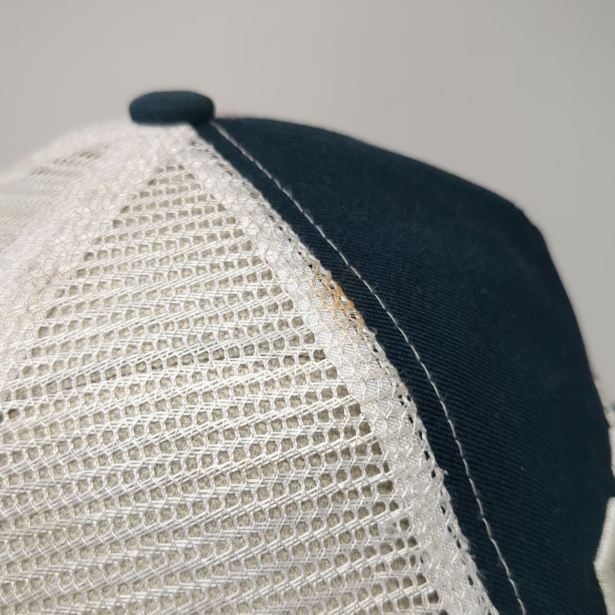 Green Devil Trucker Hat Blue White One Size Maverick Air Bump Cap Mesh Snapback