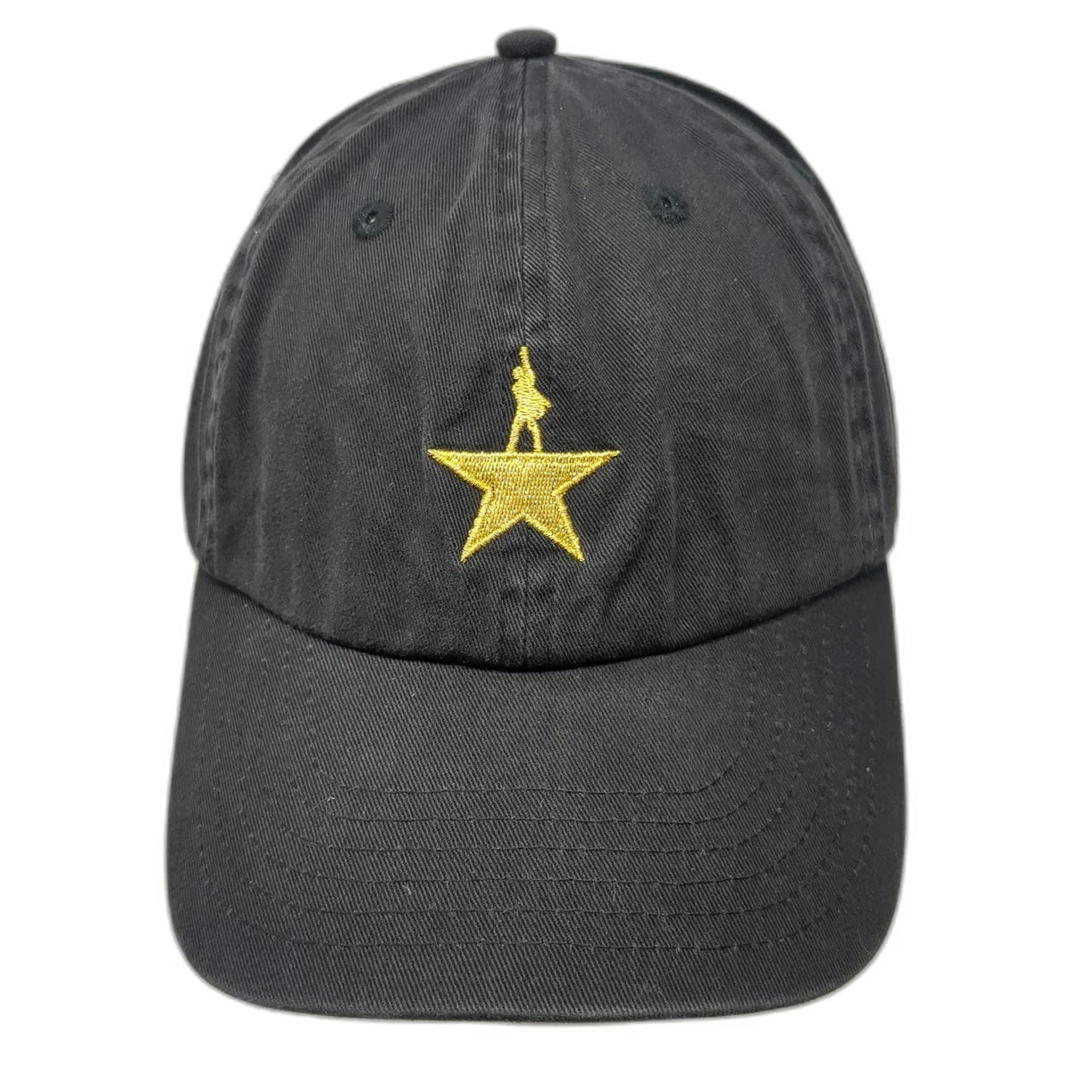 Hamilton Broadway Musical Baseball Cap Black One Size Embroidered Star Logo Hat