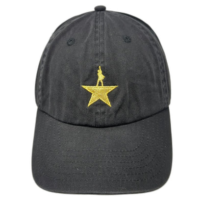 Hamilton Broadway Musical Baseball Cap Black One Size Embroidered Star Logo Hat