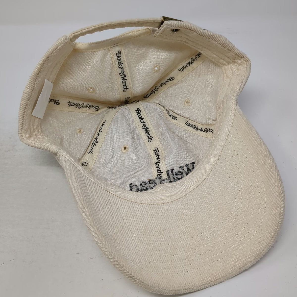 Book of the Month Baseball Cap Beige One Size Well-read Corduroy Slideback Hat