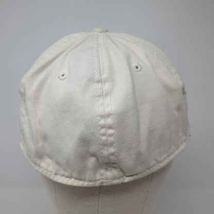 Brooklyn Fitted Baseball Cap Beige One Size Embroidered 6 Panel A-Flex