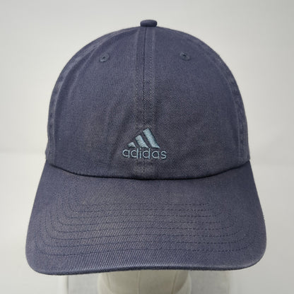 Adidas Slideback Hat Blue One Size Adjustable Embroidered 6 Panel Cotton