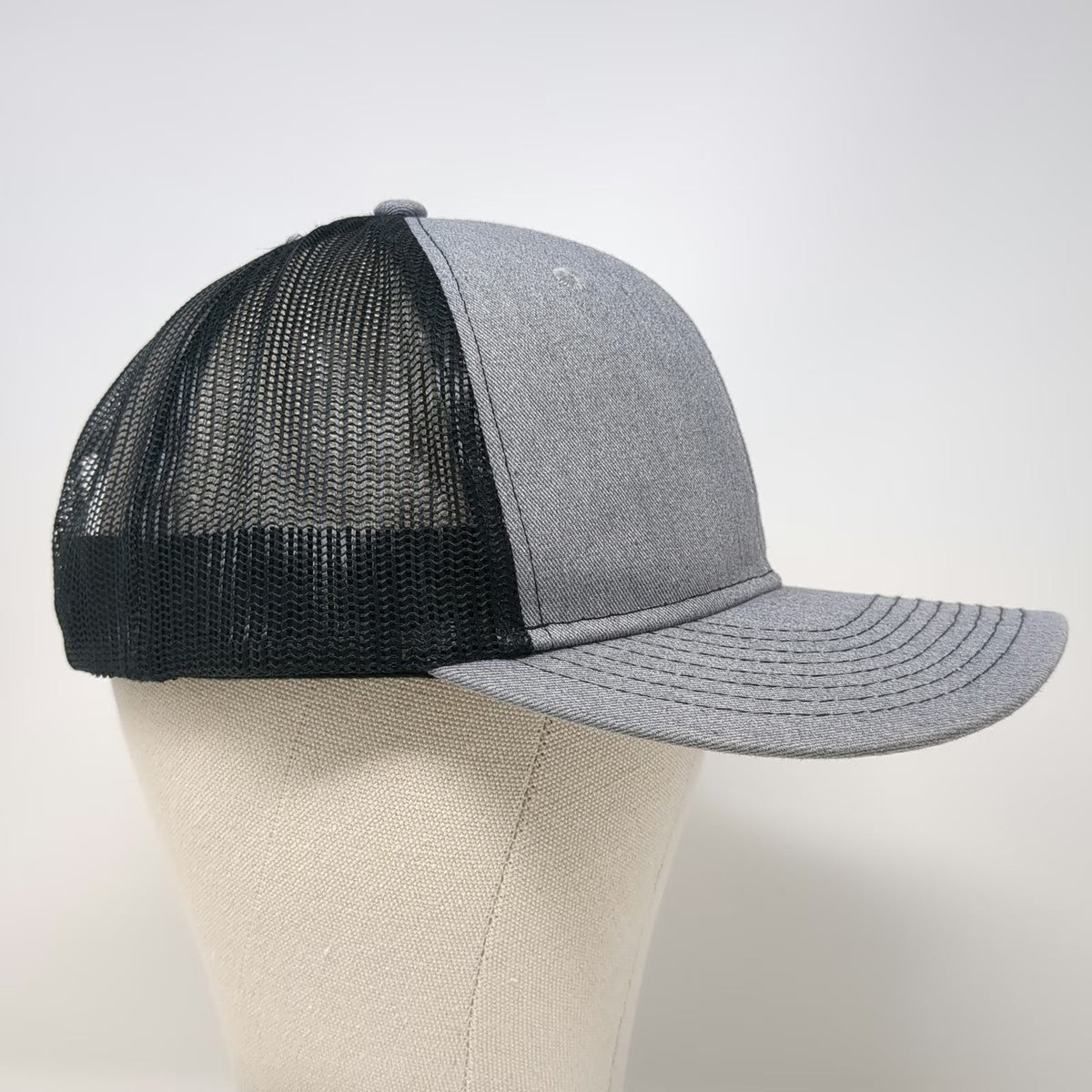 Port Authority Trucker Hat Gray One Size Mesh Back Snapback Shine Cology Logo