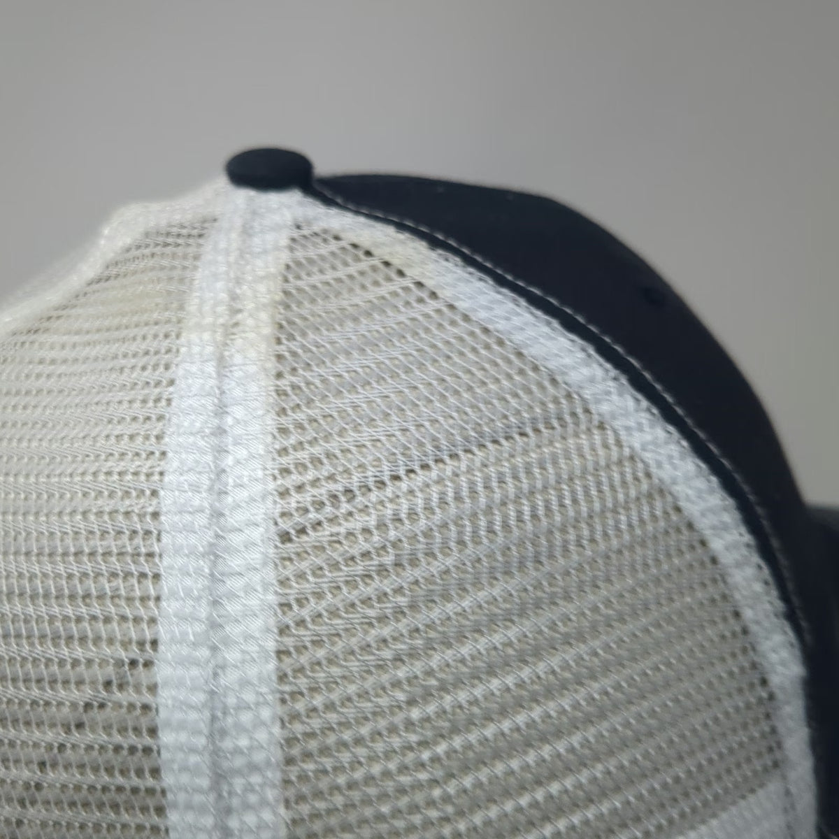 Quake City Caps Trucker Hat Blue One Size Bronco Horse Mesh Snapback Graphic