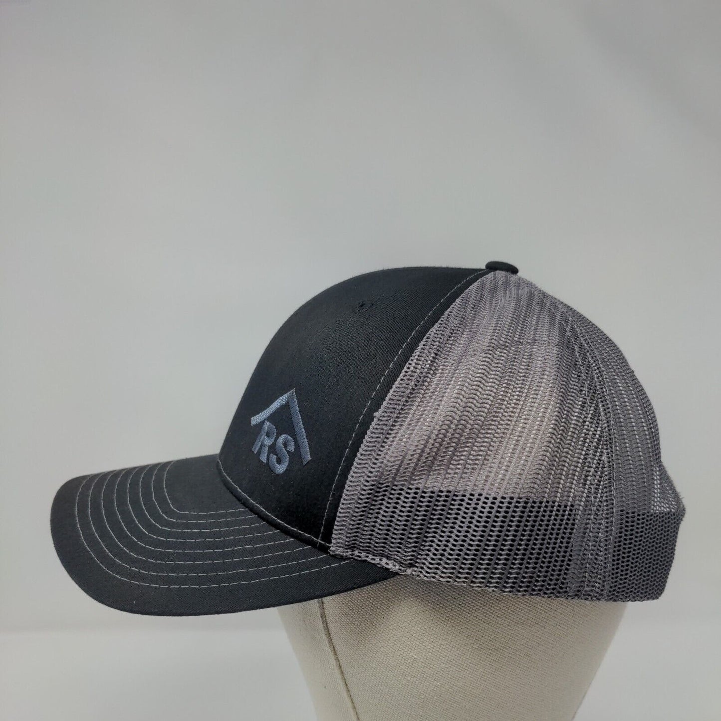 RS Rim Station Wyoming Snapback Trucker Hat Black OSFA Mesh Back Richardson