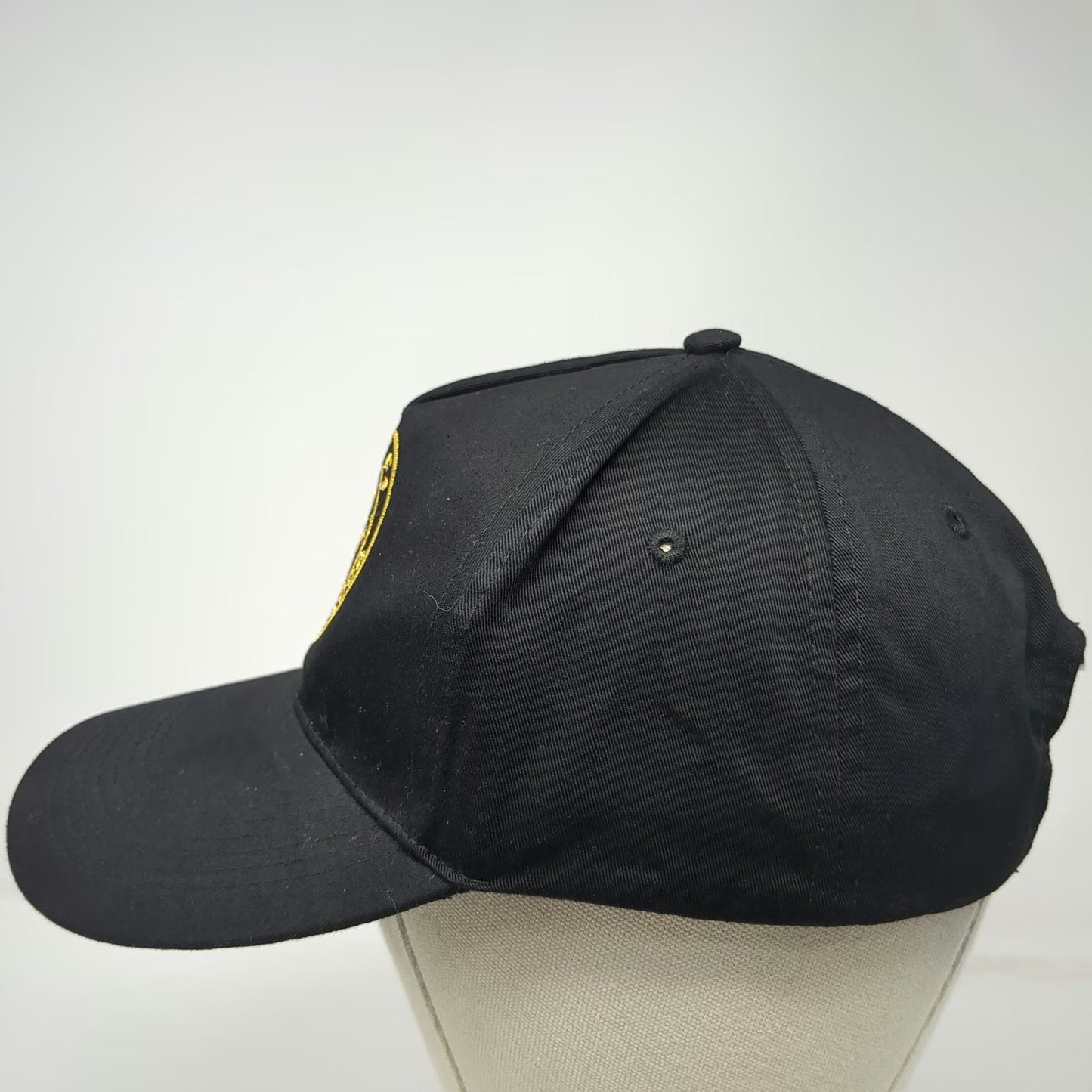 NWTF 5 Panel Black Hat One Size Golden Gobbler 2004 Embroidered Logo Hunting