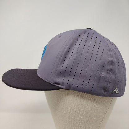Ignite Fitted Hat Gray S-M Embroidered Flexfit Laser Cut Perforated