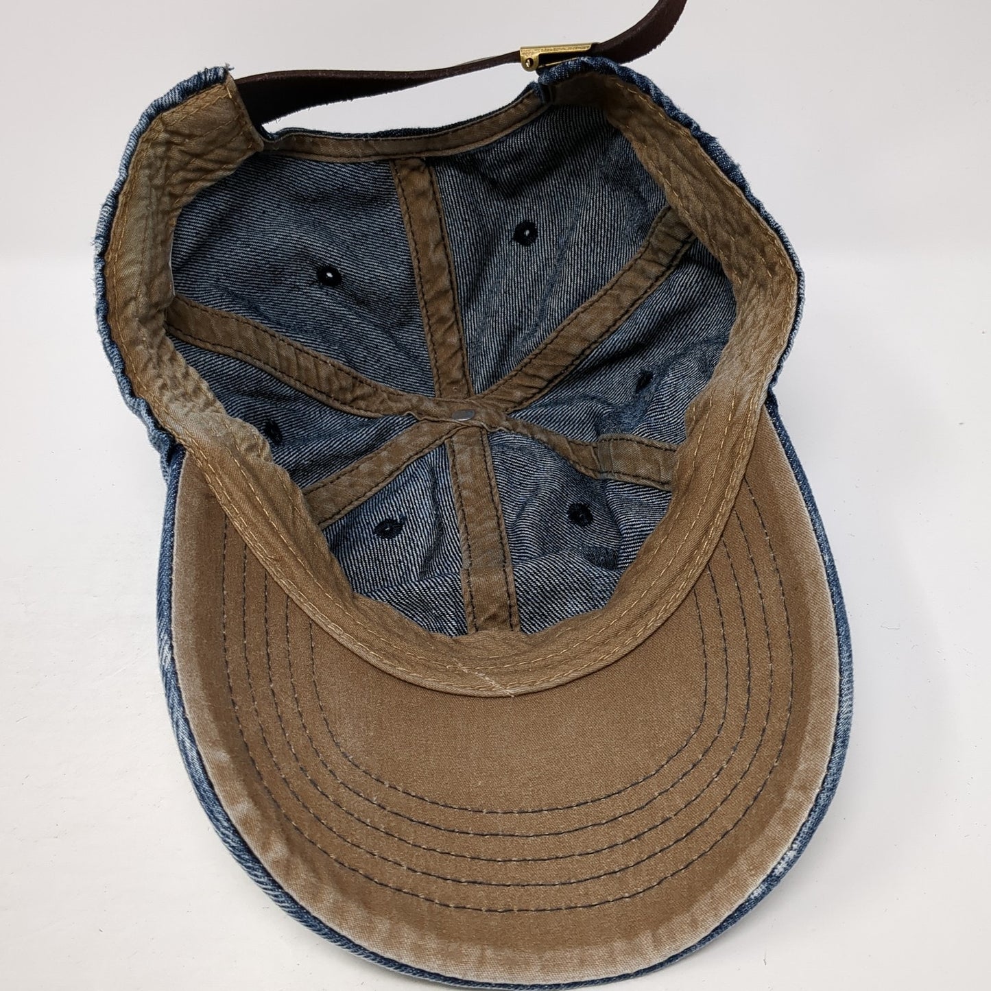 Unbranded Slideback Hat Blue One Size Adjustable Lightweight Denim Blank