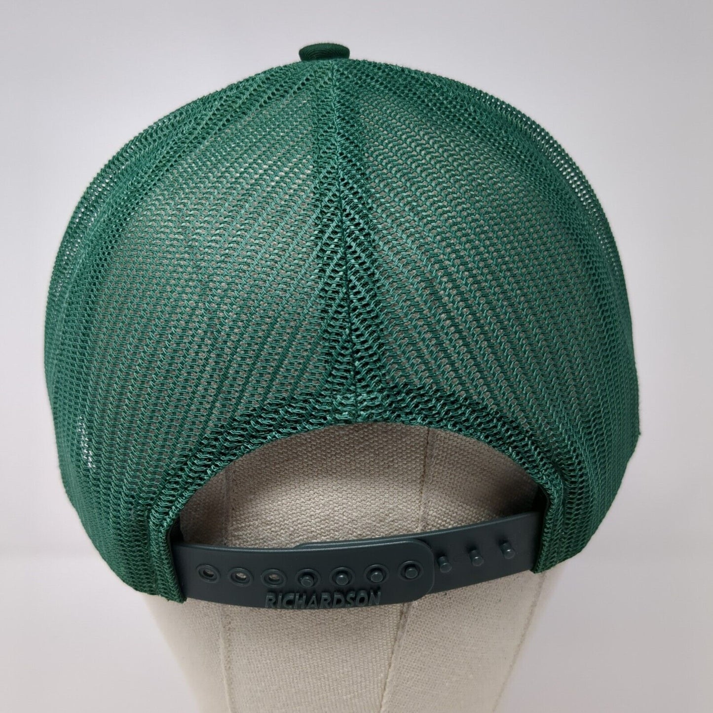 Touchmark Snapback Mesh Back Trucker Hat Green OSFA Adjustable Solid