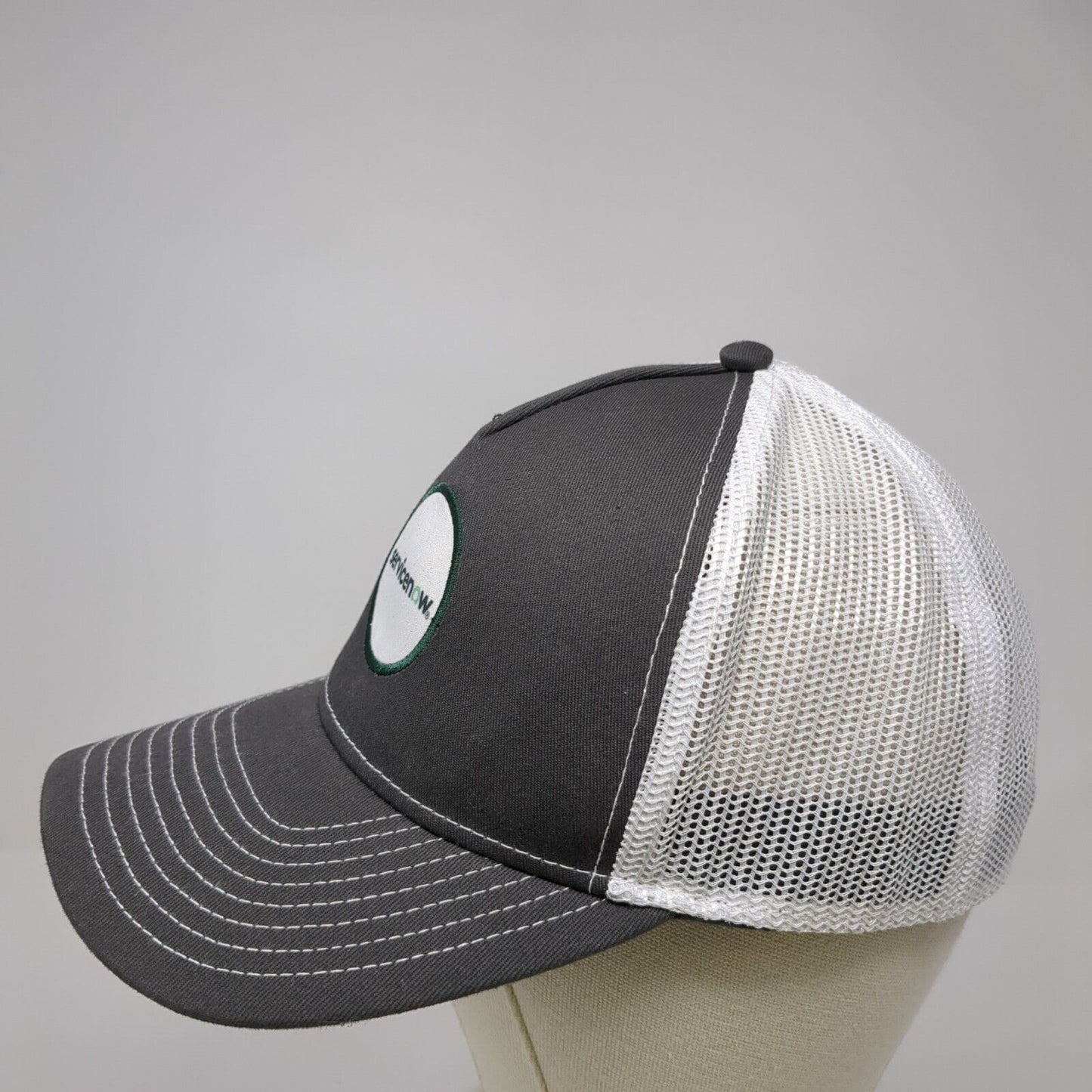 Service Now Snapback Trucker Hat Gray One Size Adjustable Embroidered Mesh Back