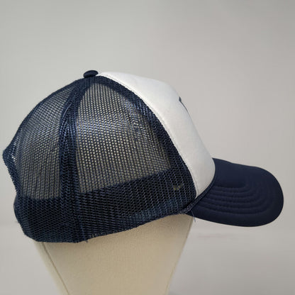 OTTO Trucker Hat Blue White One Size Block Island BIBH Mesh Snapback Foam Brim