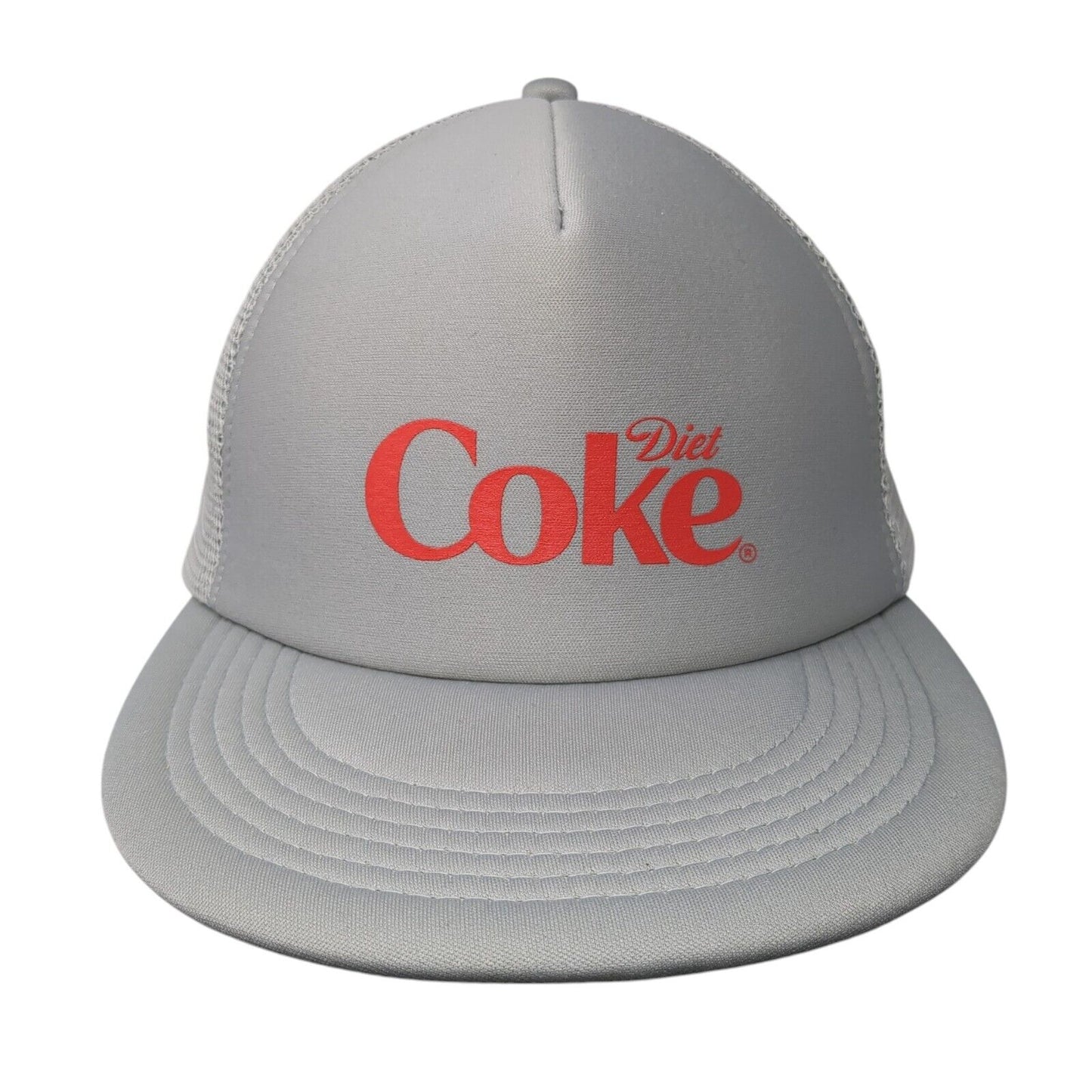 Diet Coke Snapback Mesh Back Trucker Hat Gray One Size Adjustable