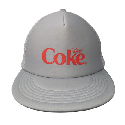 Diet Coke Snapback Mesh Back Trucker Hat Gray One Size Adjustable