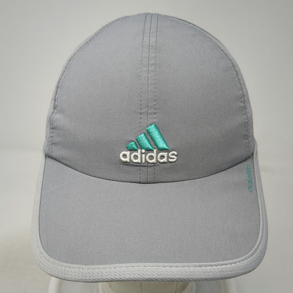 Adidas Baseball Cap Gray One Size Adizero Mesh Performance Running Strapback Hat