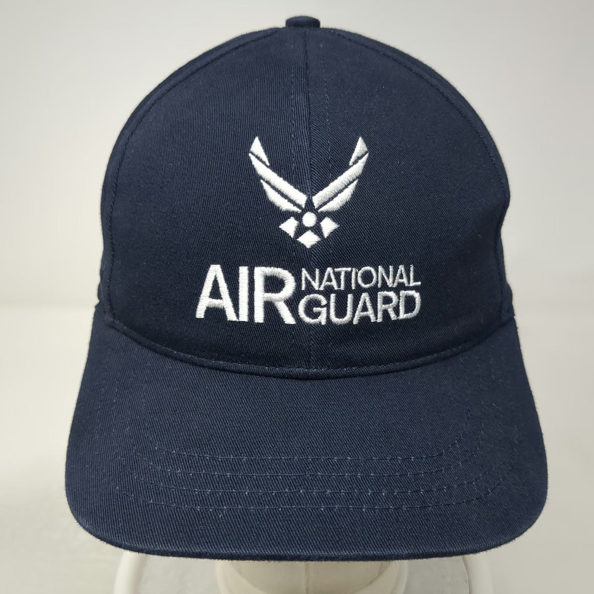 Air National Guard Baseball Cap Blue One Size Fitted GoANG Logo Hat USAF Wings