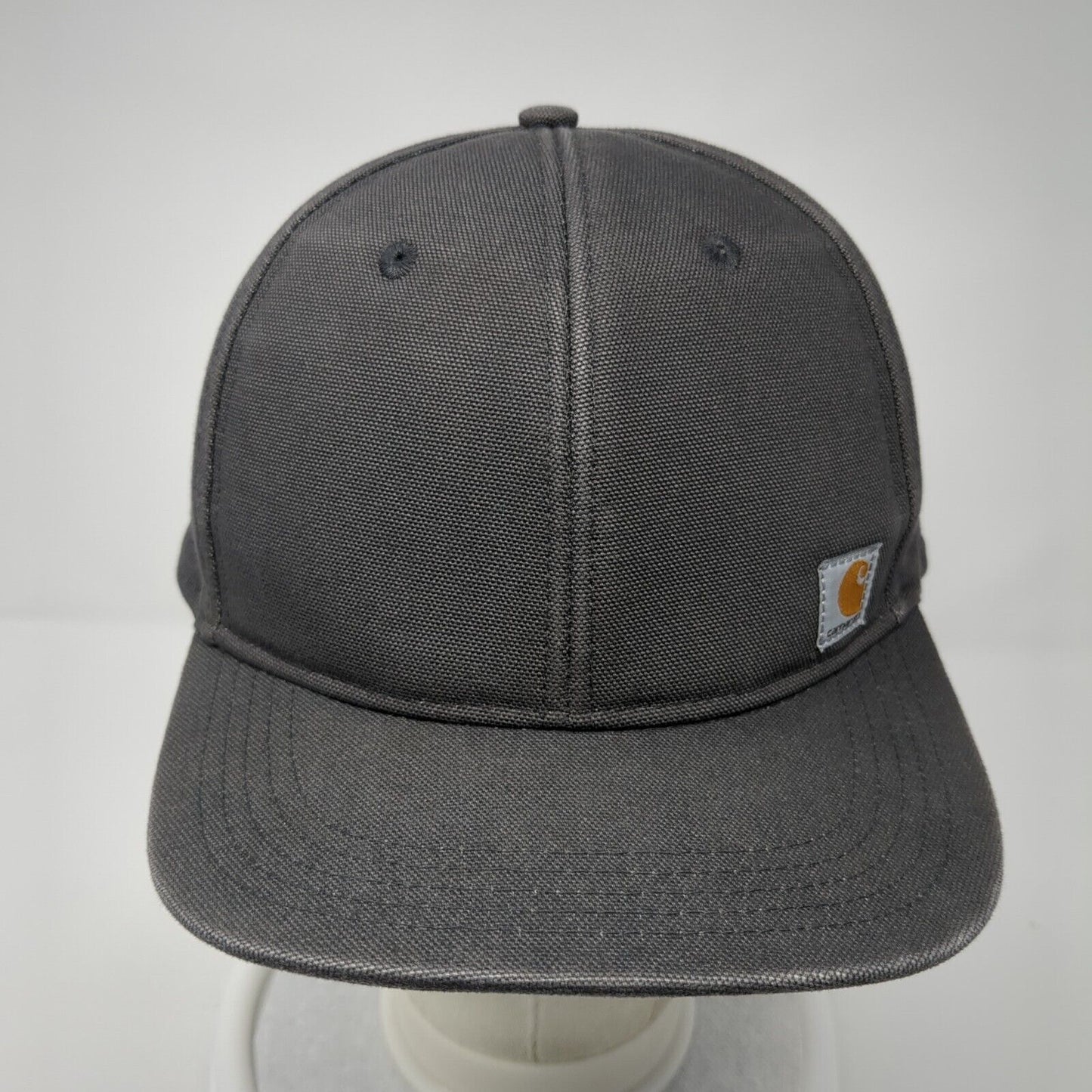 Carhartt Snapback Hat Gray One Size Adjustable Embroidered Patch Logo 6 Panel