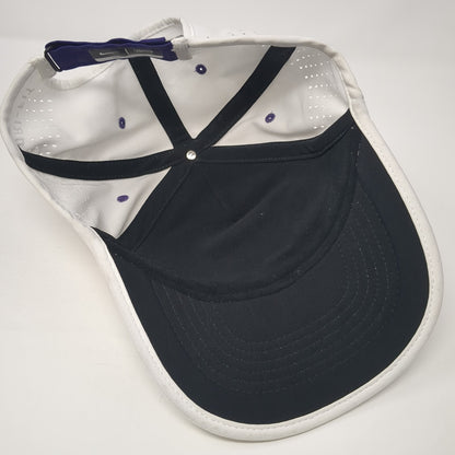 Letter W Strapback Hat White One Size Embroidered Laser Cut Nike Swoosh