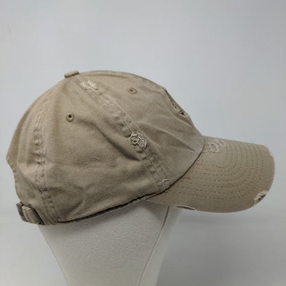 KB Ethos Men's Slideback Hat Tan Adjustable Embroidered Prayer Logo Catholic