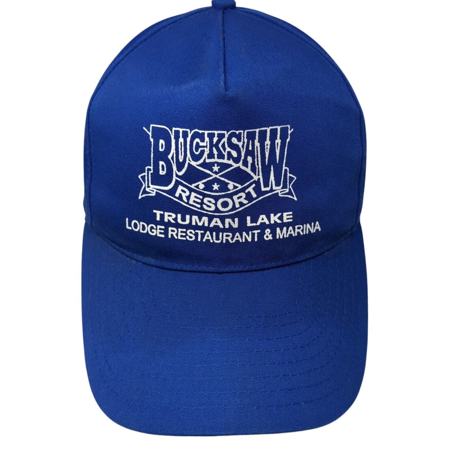 Bucksaw Resort Truman Lake Snapback Hat Blue One Size Adjustable 6 Panel Nissin