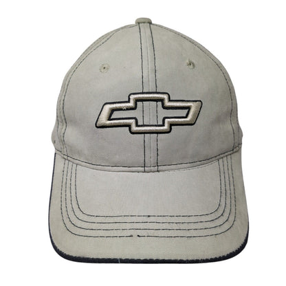 Chevrolet Slideback Hat Tanish-Green OSFA Adjustable Solid Embroidered