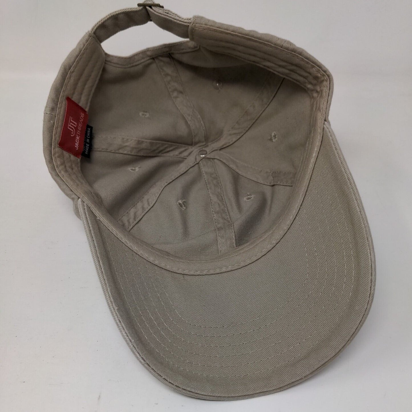 JT Jack Threads Slideback Hat Tan One Size Adjustable Solid Blank