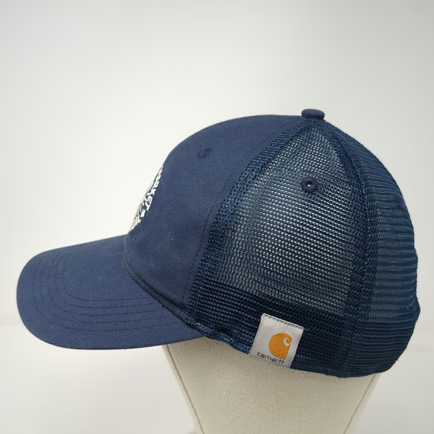 Carhartt Trucker Hat Blue One Size Boise Co-op Market Fresh Local Mesh Snapback
