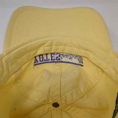 Yotes Football Slideback Hat Yellow One Size Adjustable Solid Legacy