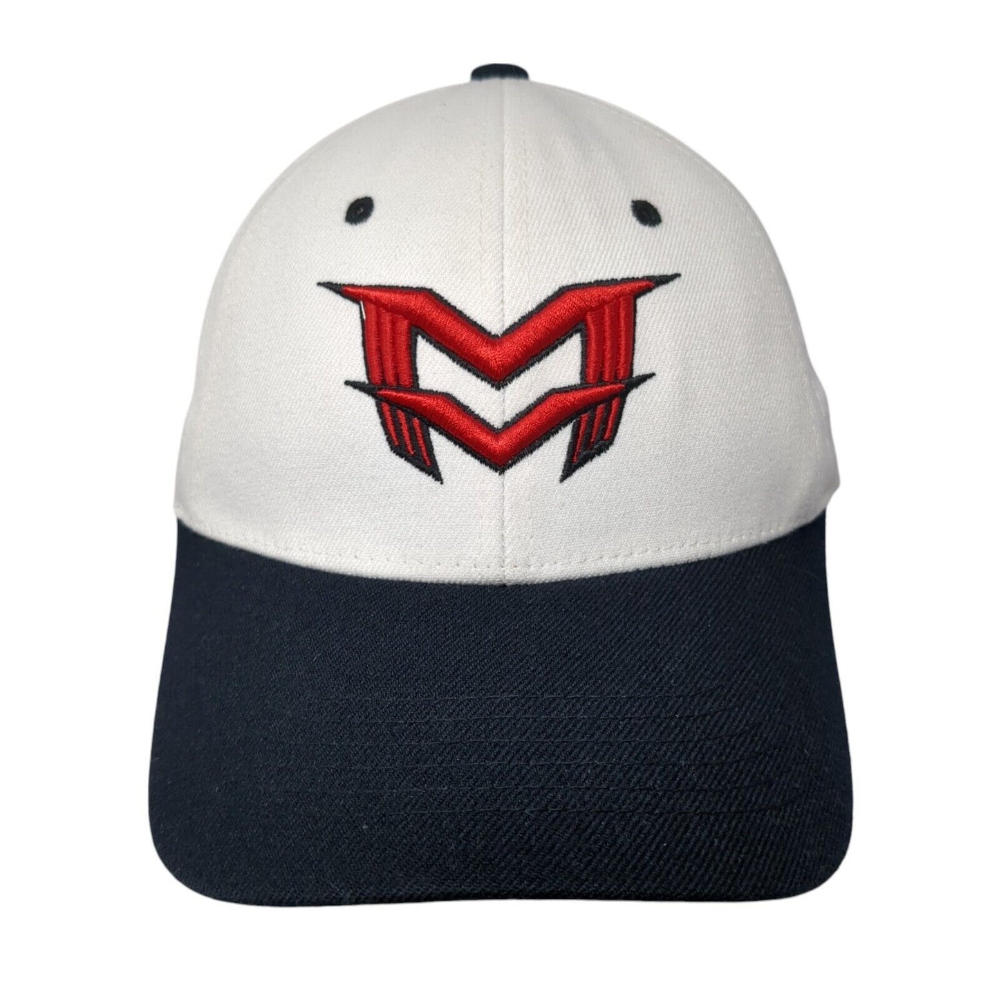 Cougars Fitted Hat White S/M Embroidered Logo Colorblock 6 Panel