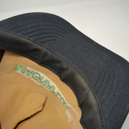 SKM Trucker Hat Black Green White One Size Magnaflux Snapback Mesh Made in USA