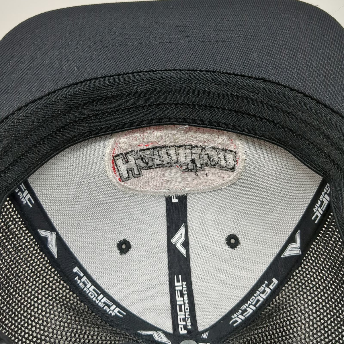 Pacific Headwear Baseball Cap Black 7 3/8 Hamilton Drywall Mesh Back Pro Hat