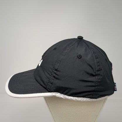 Fila Baseball Cap Black White Red One Size Strapback Polyester Performance Hat