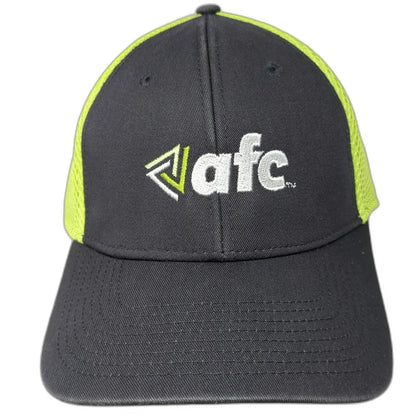 New Era Baseball Cap Gray Yellow XL 39THIRTY Mesh Stretch Fit Structured AFC Hat