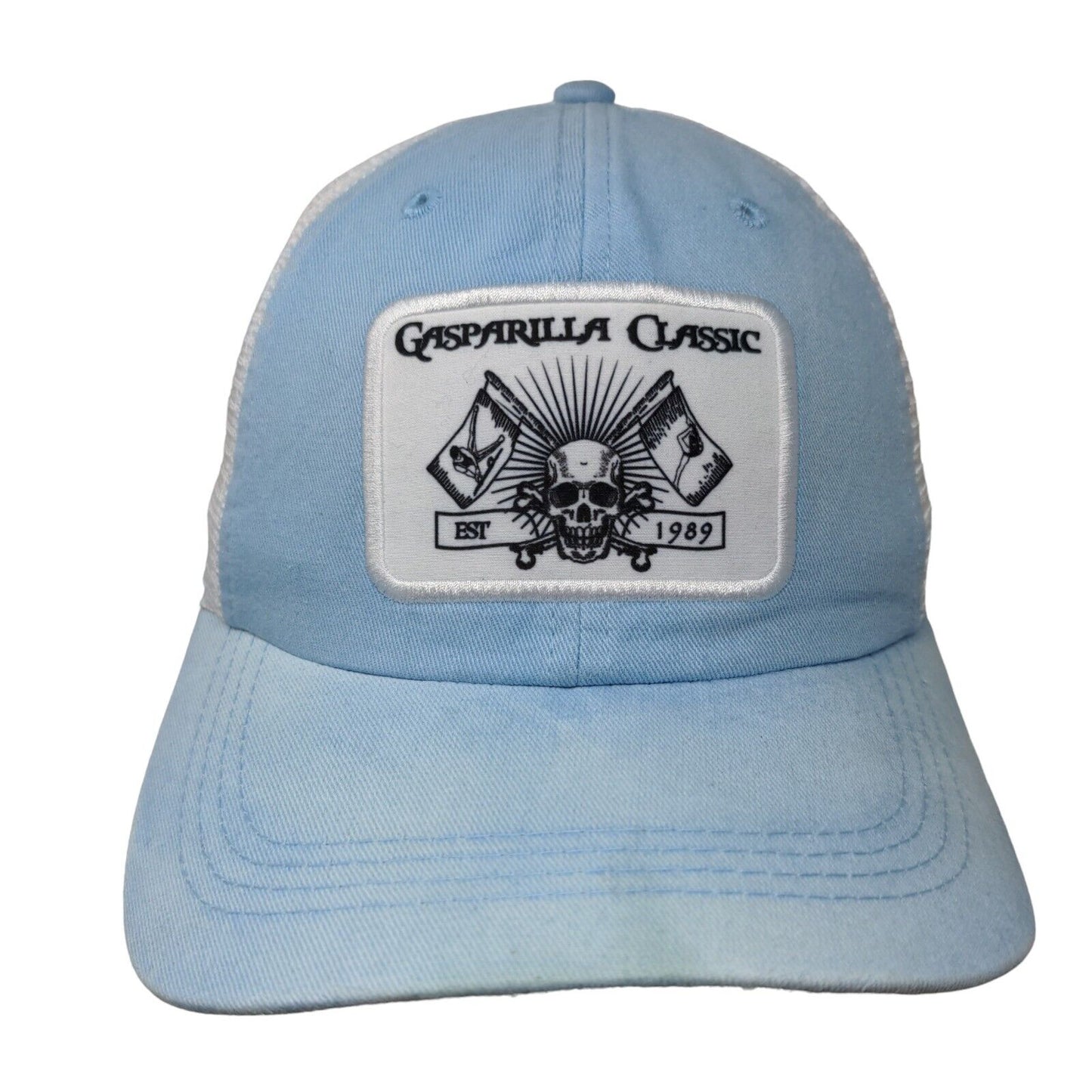 Gasparilla Classic Skull Snapback Mesh Back Trucker Hat Blue One Size