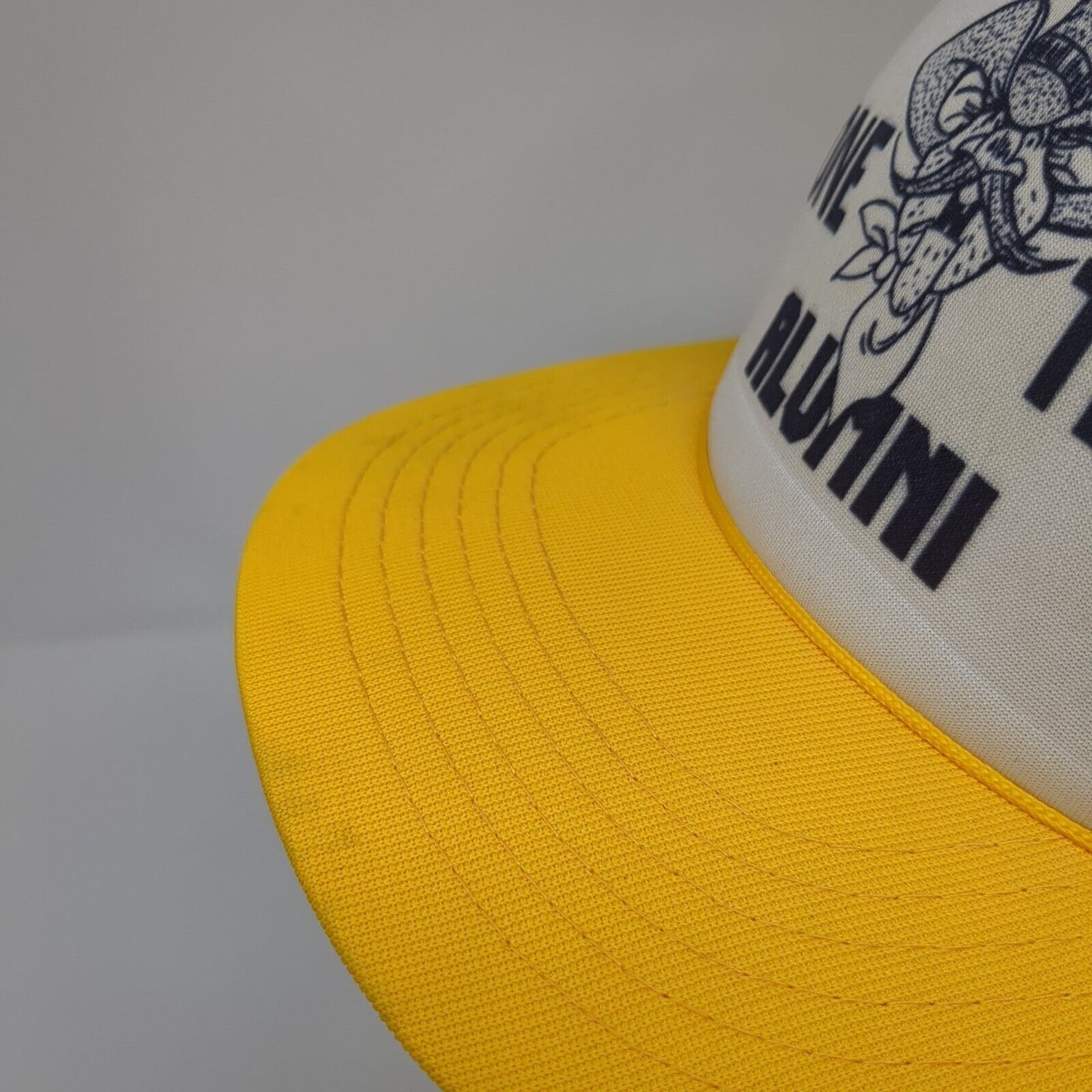 Bone Tech Alumni Snapback Trucker Hat Yellow OS Adjustable Mesh Back YR Headwear