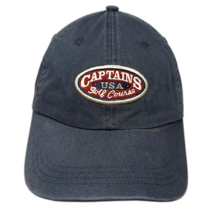 AHEAD Baseball Cap Blue OSFM Captains Golf Course Massachusetts Slideback Hat