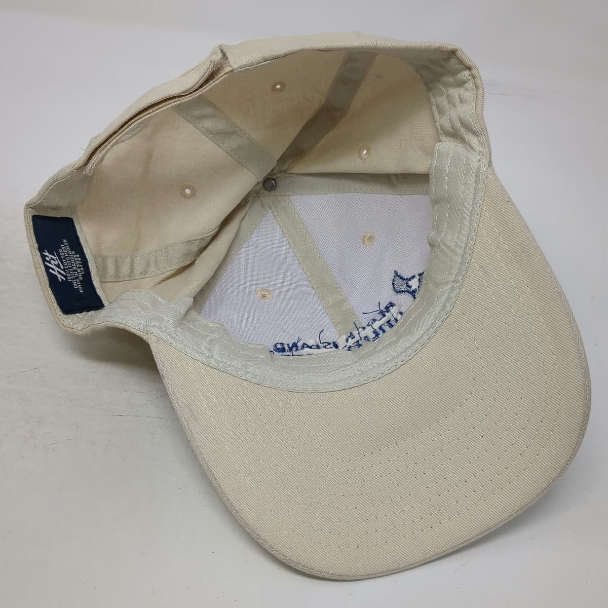 Hit Baseball Cap Beige One Size Block Island Utility District Strapback Hat