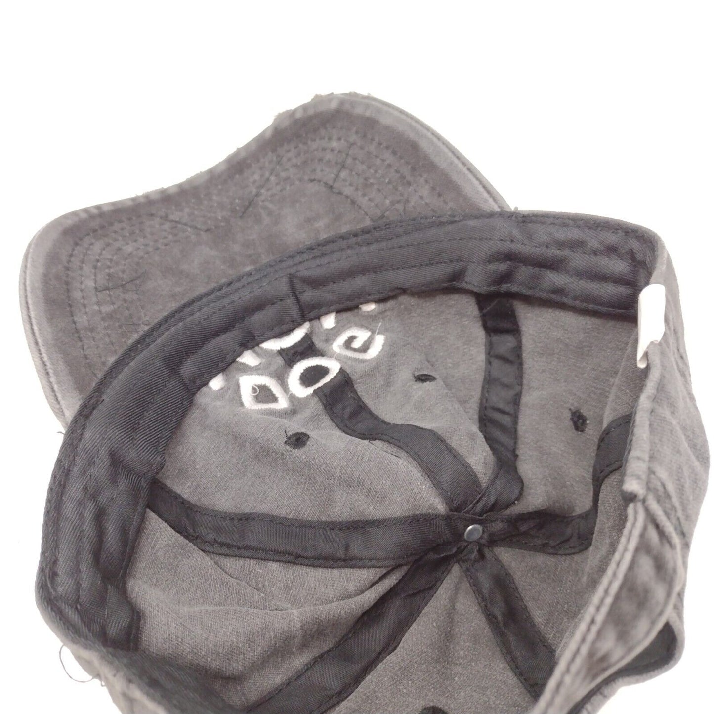 Dog Mom Slideback Hat Gray OSFA Adjustable Embroidered Vent Holes
