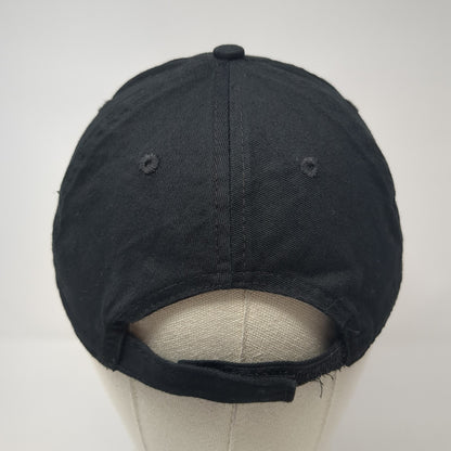 Unbranded Strapback Baseball Cap Black One Size Adjustable Vented Holes Blank