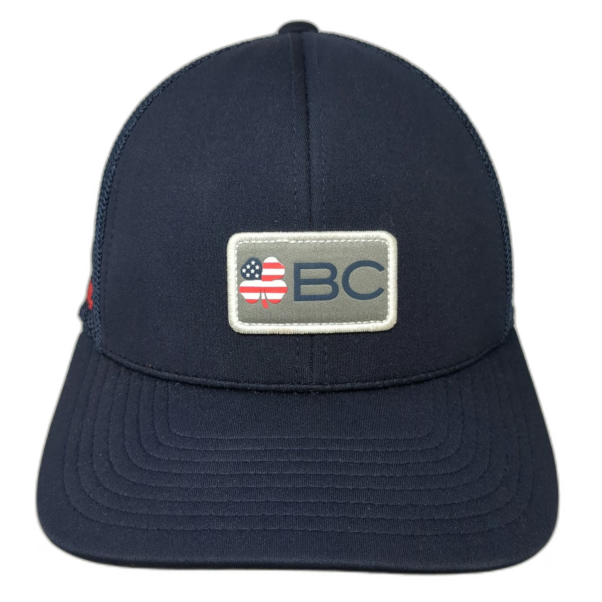 Snap-on Black Clover Trucker Hat Blue One Size Snapback Mesh USA Flag Clover
