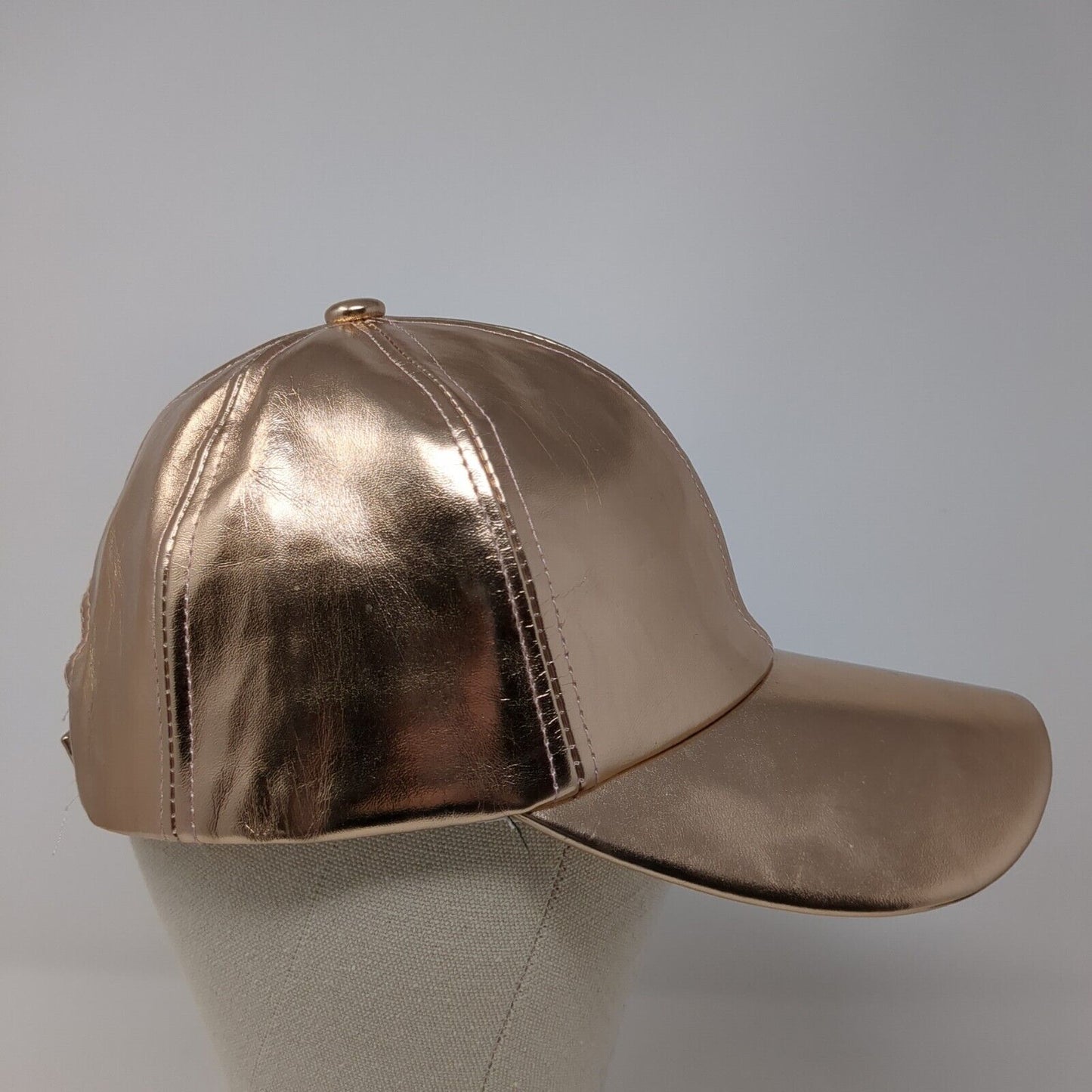 Unbranded Strapback Hat Pink One Size Adjustable Metallic 6 Panel Blank